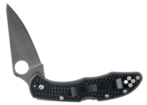 Spyderco C11FPBK Delica Folder 2.875" VG-10 Flat Ground Plain Edge Fiberglass Reinforced Nylon Black