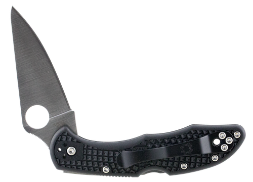 Spyderco C11FPBK Delica Folder 2.875" VG-10 Flat Ground Plain Edge Fiberglass Reinforced Nylon Black