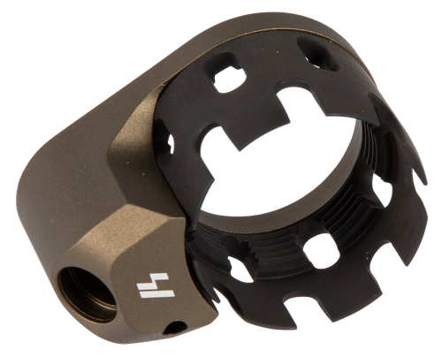 Strike ARECN&EEPFDE AR Castle Nut and Extended End Plate Flat Dark Earth Anodized Steel