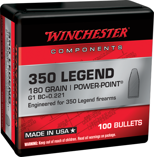 Winchester Ammo WB350P180X Centerfire Rifle  350Legend 180gr Power Point 100 Per Box/10 Case