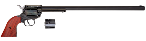Heritage Mfg RR22MB16 Rough Rider  22 LR/22 WMR 6 Shot, 16" Black Steel Barrel, Black Zinc Alloy Frame, Black Cylinder Cocobolo Grip, Hammer/Thumb Safety, Exposed Hammer