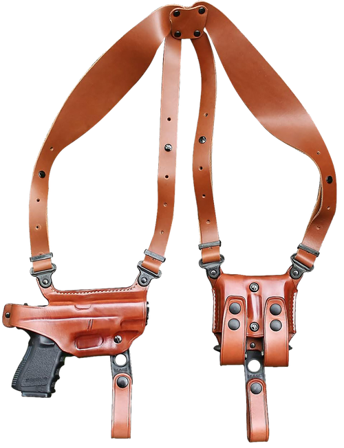 1791 Gunleather NSS2.4CBRHR  Optic Ready Shoulder Horizontal Brown Fits Sig P320 Right Hand