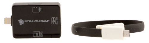 Stealth Cam STCSDCRIOS Memory Card Reader  View Photos/Videos Black Compatible w/ iOS
