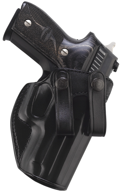 Galco SUM838B Summer Comfort  IWB Black Leather Belt Loop Fits Glock 42/Sig P365 SAS/STD/.380 Right Hand