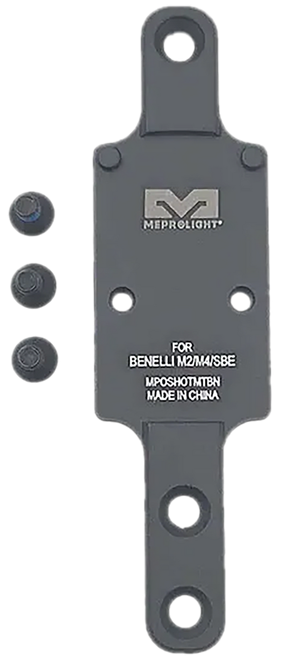 Meprolight USA 901141040 Optics Plate Shotgun Matte Black Aluminum, Benelli M2/M4/SBE RMR Footprint