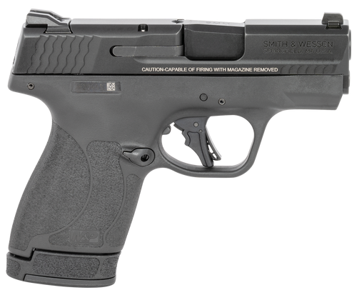 Smith & Wesson 13246 M&P Shield Plus Micro-Compact Frame 9mm Luger 13+1, 3.10" Black Armornite Stainless Steel Barrel & Serrated Slide, Matte Black Polymer Frame,  Thumb Safety