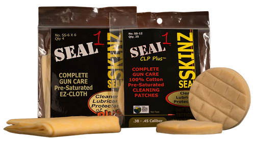 Seal 1 SS-12 Seal SKINZ Cleaning Patches/Cloths 270-30 Cal 1.75" Cotton