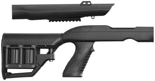 ADAPTIVE TACTICAL AT02020 Tac-Hammer RM4 Black Synthetic, Adjustable Stock with Magazine Compartments, Stowaway Accessory Rail, Fits Ruger 10/22 Takedown (Factory Tapered Barrel)