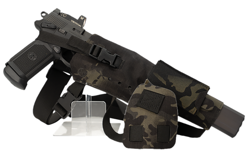 Cole-tac VWX110 Varmint Wrangler XL Pistol Holder Chest MultiCam Black Left Hand