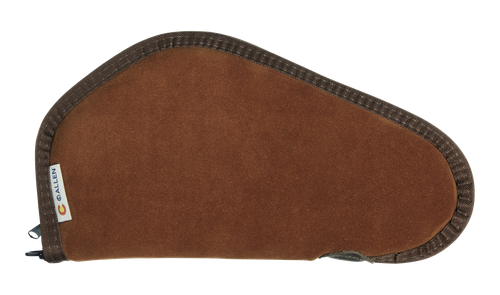 Heritage Cases 8611 Handgun Case  Brown Suede w/Black Trim, Faux Sherpa Lining & Foam Padding, Lockable Zippers 11" L