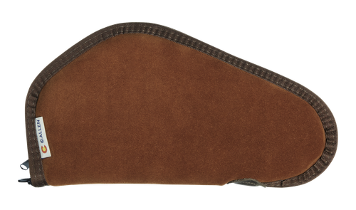 Heritage Cases 8611 Handgun Case  Brown Suede w/Black Trim, Faux Sherpa Lining & Foam Padding, Lockable Zippers 11" L