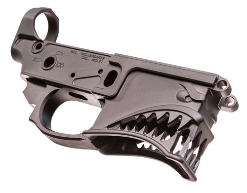 Sharps Bros SBLR01 Hellbreaker Stripped Lower Multi-Caliber Black Anodized Finish 7075-T6 Aluminum Material Compatible w/Mil-Spec AR-15 Internal Parts