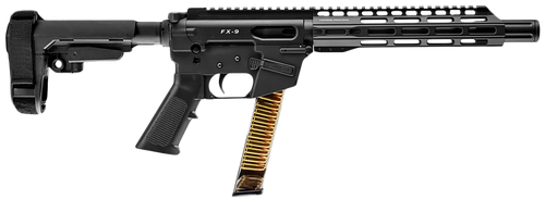 FREEDOM ORDNANCE FX9P10S FX-9  9mm Luger 31+1 10" Black Nitride Steel Barrel, M-LOK Handguards, Black Anodized Aluminum Picatinny Rail Receiver, Black SBA3 Brace, AR15 Grips, Right Hand