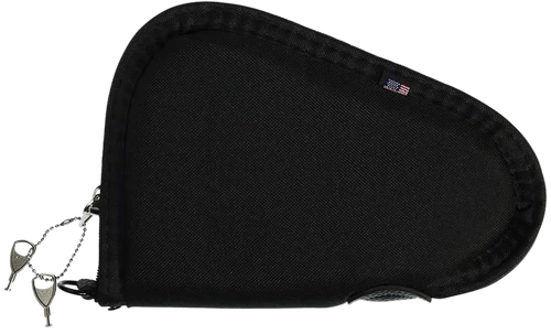 Allen 748 Locking Handgun Case Black Endura, YKK Zippers & Foam Padding Includes 2 Keys 8" L