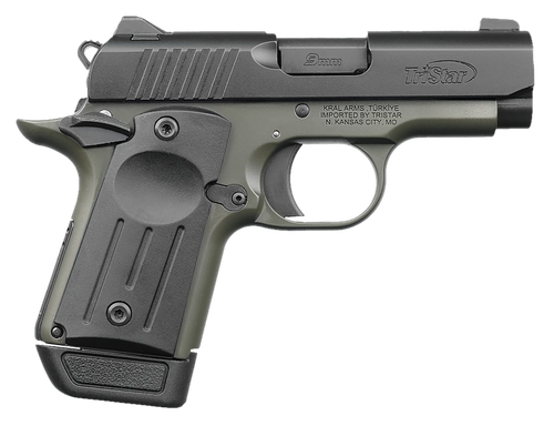 TriStar 85714 Protege X  Sub-Compact Frame 9mm Luger 7+1 3.20" Black Steel Barrel, Black Cerakote Serrated Steel Slide, OD Green Cerakote Frame, Black Polymer Grip