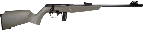 Rossi  RB22  Compact 22 LR 10+1, 16" Matte Black Button Rifled Free Floating Steel Barrel, Matte Black Stainless Steel Receiver, OD Green Monte Carlo Stock, Right Hand