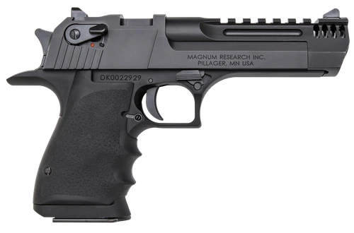 Magnum Research DE445IMB Desert Eagle L5 44 Rem Mag 5" with Muzzle Brake 8+1 Black Hardcoat Anodized Aluminum Frame Black Carbon Steel Slide Black Hogue Wraparound Grip