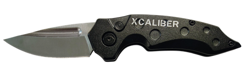 Xcaliber Knife Company  Switch Blade  2.41" Folding Drop Point Plain Stainless D2 Steel Blade. 4.15" Aluminum Handle