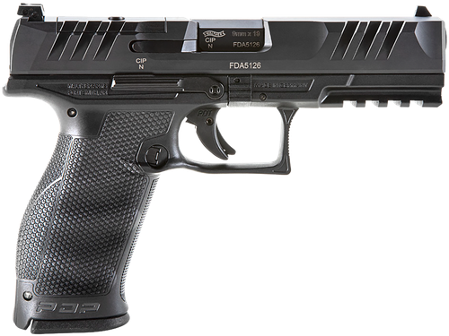 Walther Arms 2858126 PDP Optic Ready 9mm Luger 4.50" 10+1 Black Black Steel Slide Performance Duty Textured Black Polymer Grip