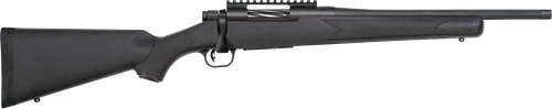 Mossberg 28227 Patriot Carbine 22-250 Rem 5+1 18" Matte Blued Threaded Bull Barrel, Matte Blued Picatinny Rail Receiver, Black Fixed Synthetic Stock