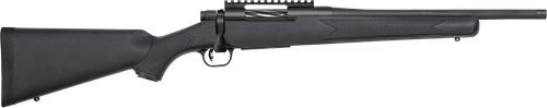 Mossberg 28227 Patriot Carbine 22-250 Rem 5+1 18" Matte Blued Threaded Bull Barrel, Matte Blued Picatinny Rail Receiver, Black Fixed Synthetic Stock