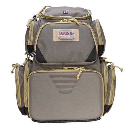 GPS Bags 1611SC Sporting Clays Backpack Olive w/Visual ID Storage System, Lockable Zippers, Storage Pockets, Pull-Out Rain Cover