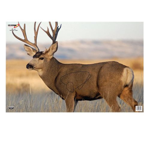 Birchwood Casey 37482 EZE-Scorer  Mule Deer Paper Hanging 23" x 35" Multi-Color 2 Per Pkg
