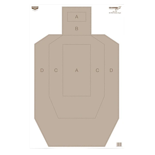 Birchwood Casey 37025 EZE-Scorer  IPSC Hanging Paper 23" x 35" Tan Pkg of 100