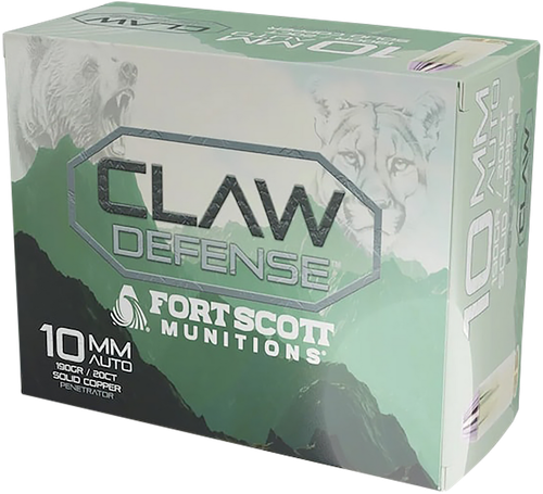 Fort Scott Munitions 10MM190SCVFNCD Claw Defense  10mm 190gr 20 Per Box/25 Case