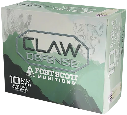 Fort Scott Munitions 10MM190SCVFNCD Claw Defense  10mm 190gr 20 Per Box/25 Case