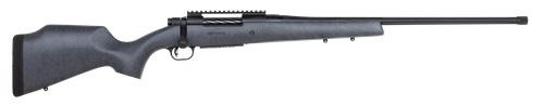Mossberg 28102 Patriot Long Range Hunter 300 Win Mag Caliber with 3+1 Capacity, 24" Threaded/Fluted Barrel, Matte Blued Metal Finish & Sniper Gray Fixed Monte Carlo Stock Right Hand (Full Size)