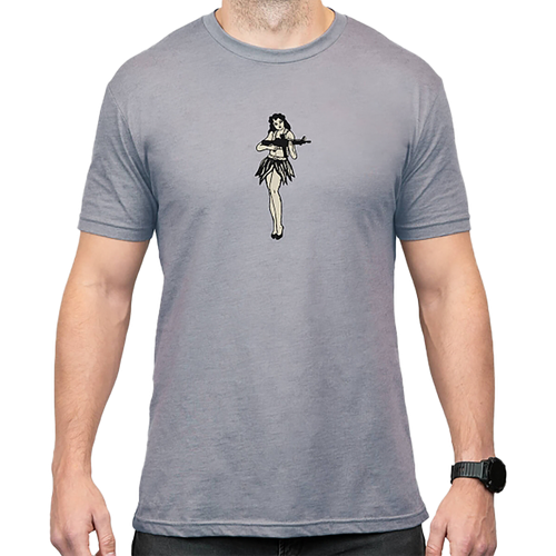 Magpul MAG1117-041  Hula Girl Grey Cotton/Polyester Short Sleeve Medium