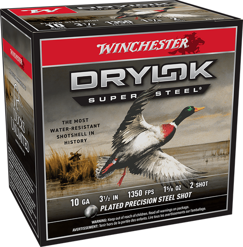 Winchester Ammo XSC102 Drylok Super Steel Magnum 10Gauge 3.50" 1 5/8oz 2Shot 25 Per Box/10 Case