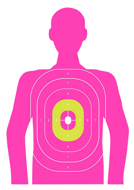 EZ-Aim 15653 In the Pink  Silhouette Paper Works w/Handgun/Shotgun/Airsoft Gun/BB Guns/Pellet Gun Pink 3 Pack