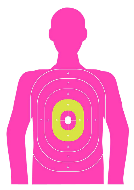EZ-Aim 15653 In the Pink  Silhouette Paper Works w/Handgun/Shotgun/Airsoft Gun/BB Guns/Pellet Gun Pink 3 Pack