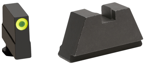 AmeriGlo GL691 Optic Compatible Sight Set for Glock  3XL Tall Green Tritium Lumigreen Outline Front Sight-Black Rear Sight