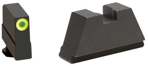 AmeriGlo GL691 Optic Compatible Sight Set for Glock  3XL Tall Green Tritium Lumigreen Outline Front Sight-Black Rear Sight