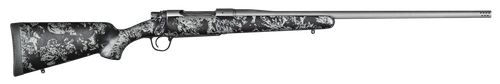 Christensen Arms 8010108600 Mesa FFT 300 PRC 3+1 22" Threaded Barrel, Tungsten Gray Cerakote, Black with Gray Webbing Stock