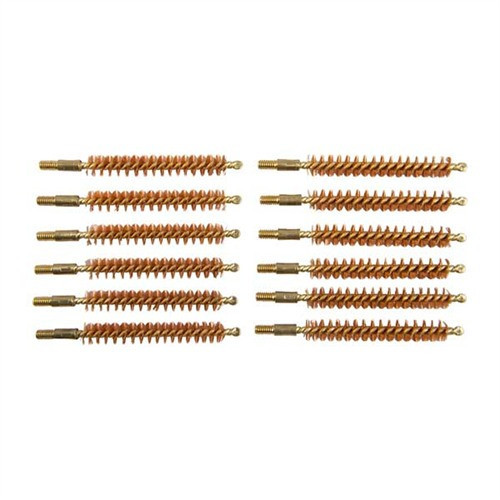 BRONZE RIFLE BORE BRUSH, 8MM, 8-32M, 12 PACK