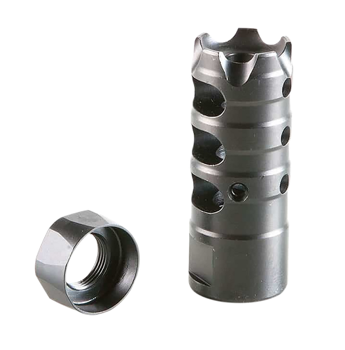 Patriot Ordnance Factory 00308 Triple Port Muzzle Brake Black Nitride 1/2"x28 Threads, 223 Rem 5.56x45mm NATO