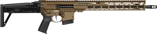 CMMG 28A490FMB Dissent MK4 22 ARC 10+1 16.10"  Midnight Bronze Cerakote Picatinny Rail Aluminum Receiver, M-LOK Handguard, Black CMMG Dissent Side Folding Stock, Zeroed Drop-In Single Stage Trigger