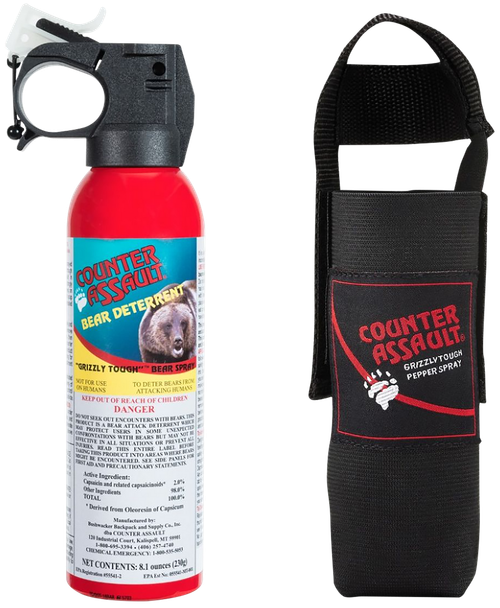 Counter Assault 15067025 Bear Spray  Capsaicin Range 32 ft-7 Seconds 8.10 oz Includes Holster