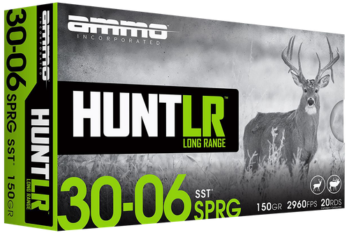 Ammo Inc 3006150SSTA20 Hunt Long Range 30-06Springfield 150gr Super Shock Tip 20 Per Box/10 Case