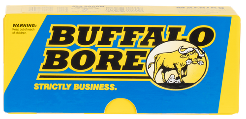 Buffalo Bore Ammunition 47D20 Hunting & Sniping Strictly Business 458SOCOM 400gr Semi Jacketed Flat Point 20 Per Box/12 Case
