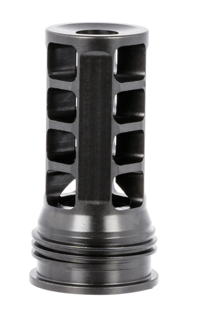 Huxwrx 1598 QD 338 Muzzle Brake Black with 3/4"-24 tpi Threads &  2.30" OAL for 338 Cal AR-Platform