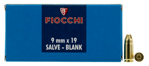 Fiocchi 9MMBLANK Pistol Blank 9mmLuger 50 Per Box/20 Case