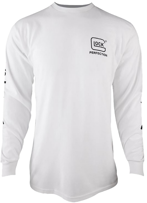 Glock AP96097 Perfection Long Sleeve Tee White Pre-Shrunk Cotton Long Sleeve 3XL