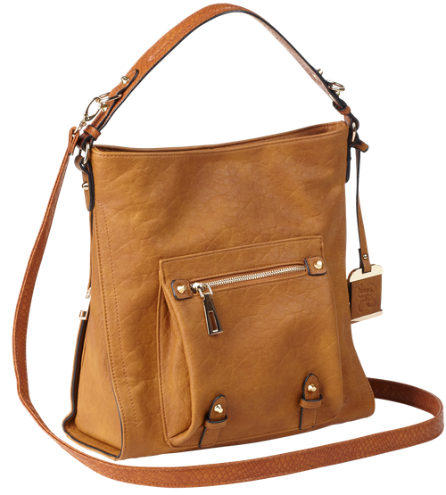 Bulldog BDP054 Hobo Purse w/Holster Brown Leather Most Sm Pistols & Revolvers Right Hand