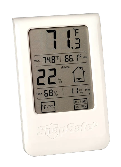 SnapSafe 75909 Gun Safe Hygrometer Gray AAA