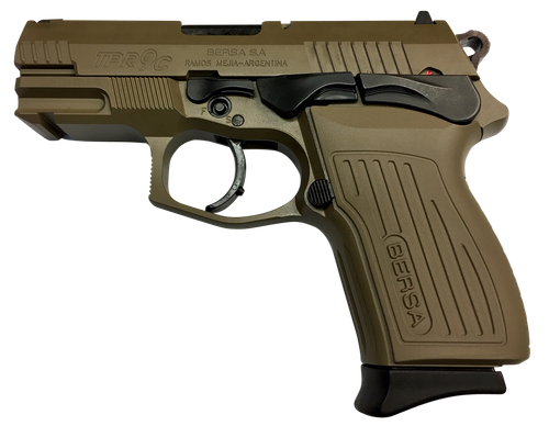 Bersa TPR9CFDE TPRC  Sports South Exclusive 9mm Luger 13+1, 3.50" Black Steel Barrel, Flat Dark Earth Serrated Steel Slide & Aluminum Frame w/Picatinny Rail, Ambidextrous